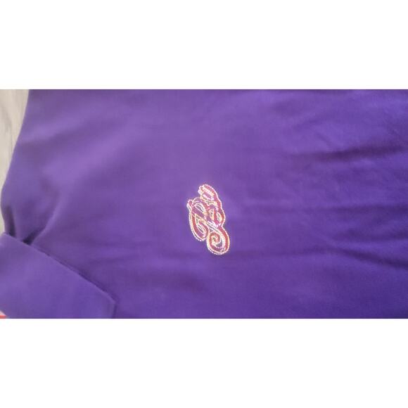 Vintage Brooklyn Xpress Polo Shirt XXXL Purple Embroidered BX Logo Hip Hop... - Picture 5 of 10